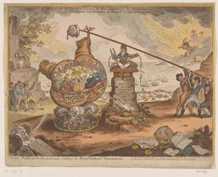 brittiskt politiskt spotprent, 1807 Political Mathematicians, Shaking the Broad Bottom