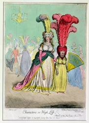 Characters in High Life, publicerad av Hannah Humphrey 1795 (handfärgad etsning)