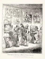 Konnässörer undersöker en samling av George Morlands, 1807