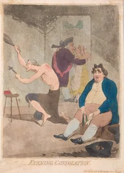 Evening Consolation, pub. 1785 (handfärgad gravyr)