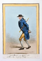 "Gentle Manners, with affections mild, in Wit a Man, Simplicity a Child", publicerad av Hannah Humphrey 1798 (handkolorerad etsning).