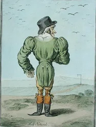 Half-Normal, publicerad av Hannah Humphrey 1799 (handfärgad etsning)