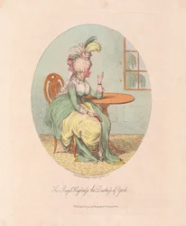 Hennes kungliga höghet hertiginnan av York, pub. 1792 (handfärgad gravyr)