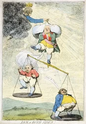 Jack a Both Sides, publicerad av William Humphrey 1783 (handfärgad etsning)