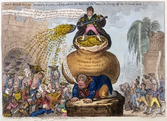 John Bull och amorteringsfonden - en småaktig plan för att sänka skatterna och betala av statsskulden, utgiven av H. Humphrey, London, 1807