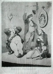 Morgonförberedelser, publicerad av Hannah Humphrey 1785 (etsning)