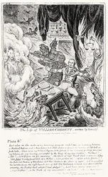 Tallrik 8, från The Life of William Cobbett, skriven av honom själv, pub. av H. Humphrey, 1809