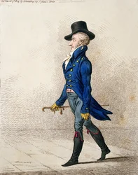 Porträtt av en man, publicerat av Hannah Humphrey 1803 (handkolorerad etsning)