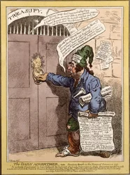 Satirisk serie i Daily Advertiser angående Dundas tal i underhuset, 1797