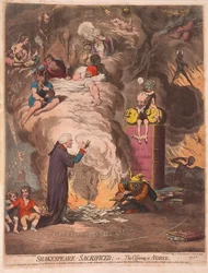Shakespeare offrade eller Offering of Avarice, pub. 1789 (handfärgad gravyr)