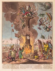Belägringen av Pompejus kolonn, vetenskapen vid skampålen, utgiven 1799