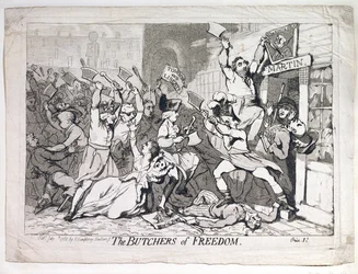 The Butchers of Freedom, utgiven av Hannah Humphrey 1788 (etsning)