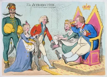 The Introduction, publicerad av Hannah Humphrey, 1791 (handfärgad etsning)