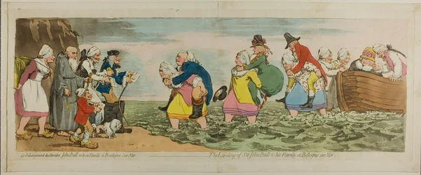 Landstigningen av Sir John Bull och hans familj, vid Boulogne sur mer