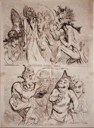 Den förstenade nationalförsamlingen och Den återupplivade nationalförsamlingen, utgivna av S.W. Fores 1791