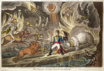 „Dödsskuggans dal” av James Gillray, publicerad 24 september 1808