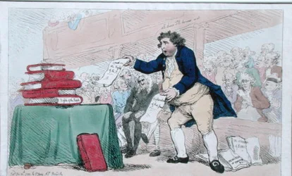 The Word Eater, utgiven av S.W. Fores 1788 (handkolorerad etsning)