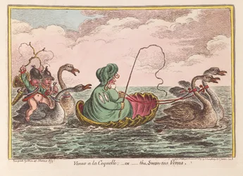 Venus a la Coquelle; eller Swan-Sea Venus, pub. 1809 (handfärgad gravyr)