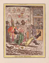 Mycket halt väder, pub. 1808 (handfärgad gravyr)