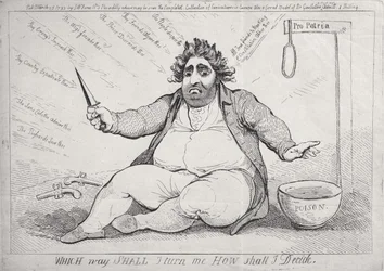 Vilken väg ska jag gå, hur ska jag bestämma mig, publicerad av S.W. Fores 1793.