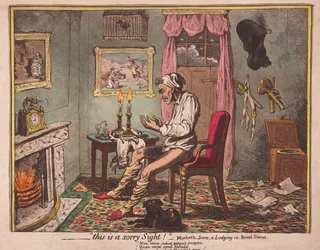 ?.Detta är en ledsen syn! Pub. 1786 (handfärgad gravyr)