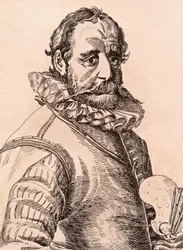 Hans Bol, illustration från "75 Portraits Of Celebrated Painters From Authentic Originals", utgiven i London 1817.