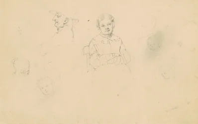 Studies of Figures, c.1836-43 (grafit på vävt papper)