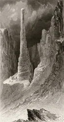 Tennysons monument, graverat av J. McGoffin, från 