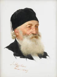 Studie av en skäggig gentleman, 1889