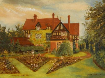 Broadwater (Kenilworth Road och Earlsdon Avenue, Coventry), tidigt 1900-tal (olja på pannå)