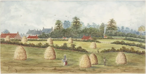 Chirton from Meadowell Farm (akvarell och bodycolour på papper)