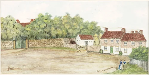Field House Farm (akvarell, bodycolour och bläck på papper)