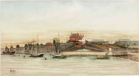 Whitehill Point on the Tyne (akvarell och kroppsfärg på papper)