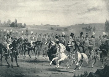 Genomgång av 1:a livgardet och 8:e husarerna, 4 juni 1842, 1842 1909