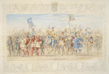Archibald William Montgomerie, Earl of Eglinton, Lord of the Tournament (penna, wc och kroppsfärg på papper)