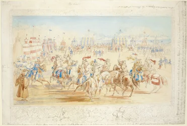 Melee (nr 1), 1839 (penna och wc på papper)