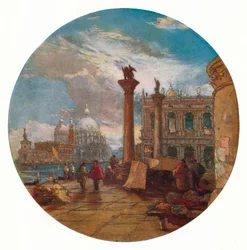 Utsikt i Venedig, c1853.