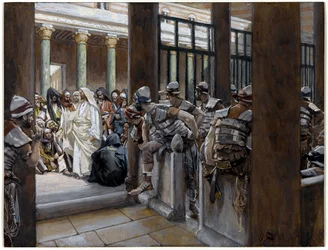 But No Man Laid Hands on Him, illustration till The Life of Christ, c.1884-96 (wc & gouache på kartong)