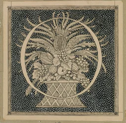 Stor bokstav O, illustration från Vår Herre Jesu Kristi liv (bläck på papper)