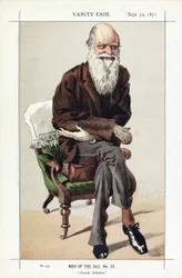 Charles Darwin, Dagens män, nr 33, Naturligt urval, från Vanity Fair, pub. 1871