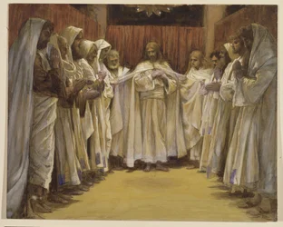 Kristus med de tolv apostlarna, illustration till The Life of Christ, ca 1886-96 (gouache på kartong)