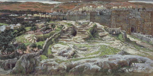 Golgata och den heliga graven på vår Herres tid, illustration till ”Kristi liv”, cirka 1886-94