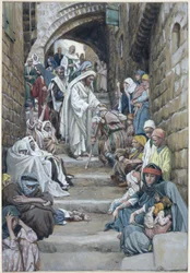I byarna fördes de sjuka till honom, illustration till The Life of Christ, c.1886-94 (wc & gouache på kartong)