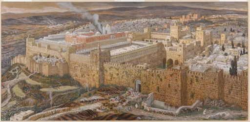 Jerusalem och Herodes tempel på vår Herres tid, illustration ur "Kristi liv", ca 1886-94