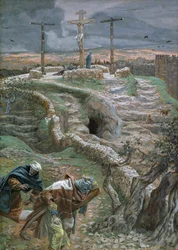 Jesus Alone on the Cross, illustration till The Life of Christ, c.1884-96 (wc & gouache på kartong)
