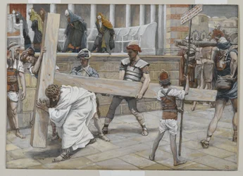 Jesus Bearing the Cross, illustration från The Life of Our Lord Jesus Christ, 1886-94 (wc över grafit på papper)