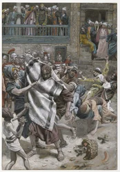 Jesus Before Herodes, illustration från The Life of Our Lord Jesus Christ, 1886-94 (wc över grafit på papper)