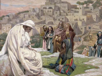 Jesus Wept, illustration till The Life of Christ, ca 1886-96 (gouache på kartong)