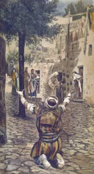 La guerison des lepers à Capharnaum - Healing of the lepers at Capernaum - from "" The Life of Our Lord Jesus Christ"" - 1899 av James Tissot - La vie de notre seigneur Jesus Christ, av Jacques Joseph (Jacques Joseph) Tissot dit James Tissot (1836-1902)