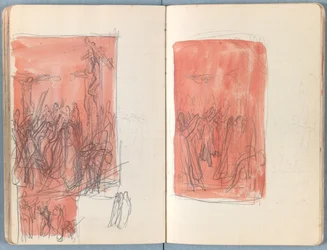 Sidor från ett album med Sketches for The Life of Our Lord Jesus Christ, sent 1880-tal (grafit och tvätt på papper)